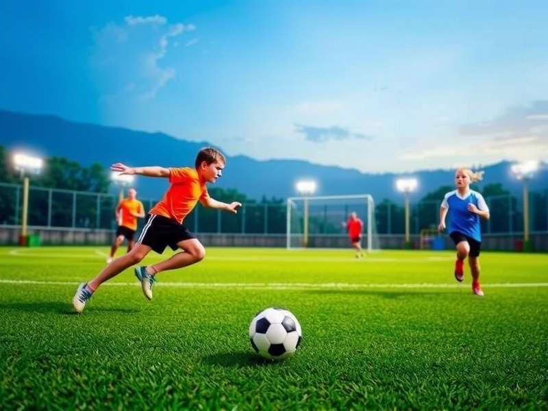 Women football players in action